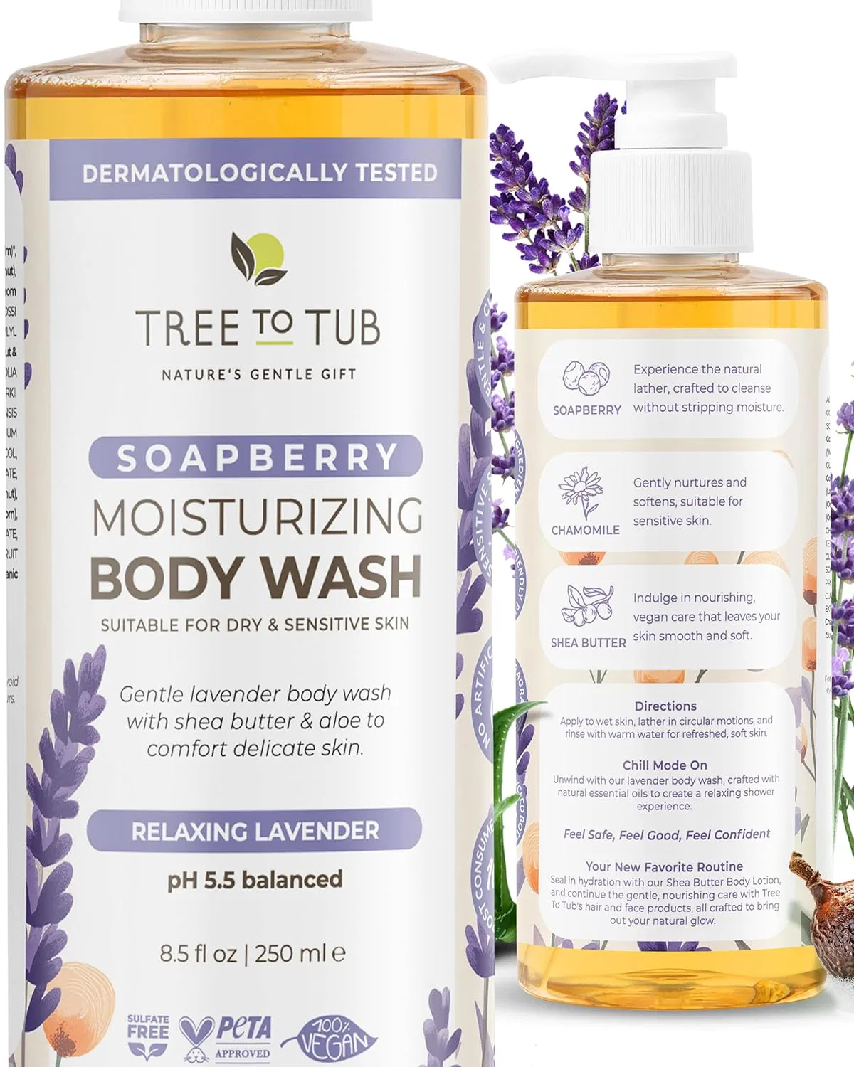 Гель для душа Lavender, Tree To Tub, 8.5 oz