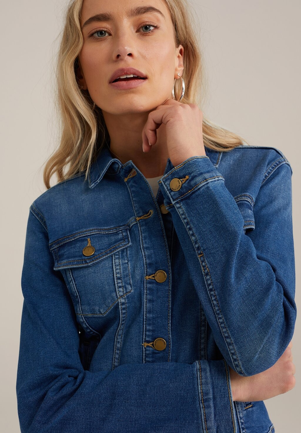 

Джинсовая куртка Blue Ridge WE Fashion, темно-синий
