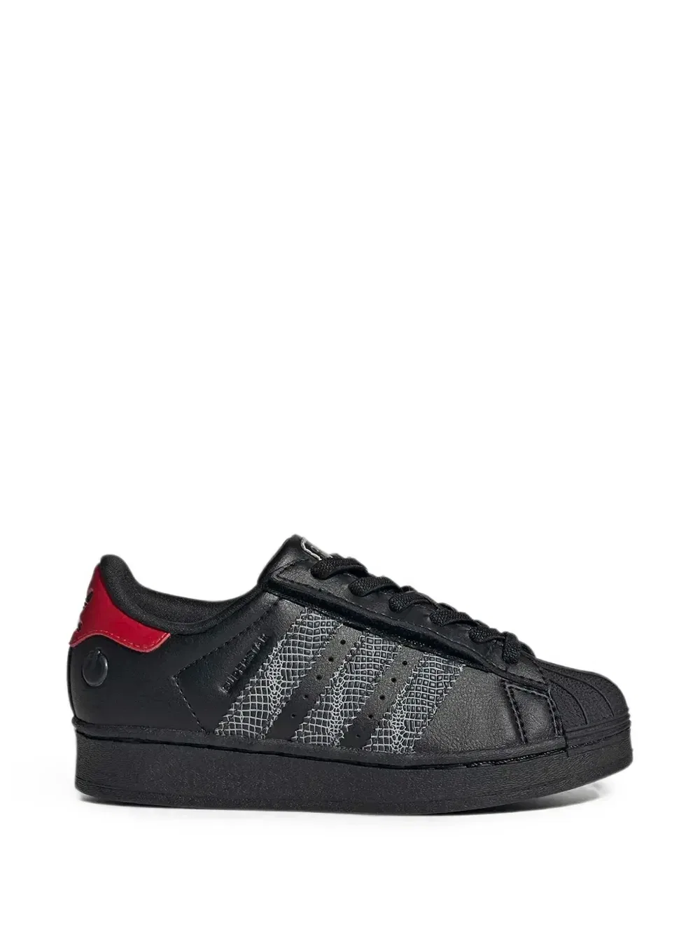 Кроссовки Superstar с принтом под змеиную кожу Adidas Kids, черный — фото 2
