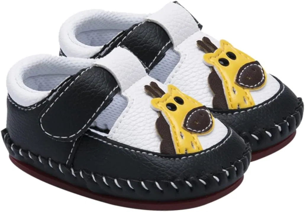 Детские мокасины для девочек с принтом Giraffe Levemolo, Black