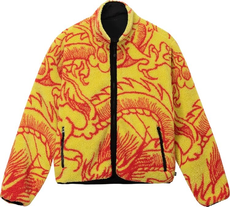 

Куртка Stussy Dragon Sherpa Jacket 'Lime', желтый