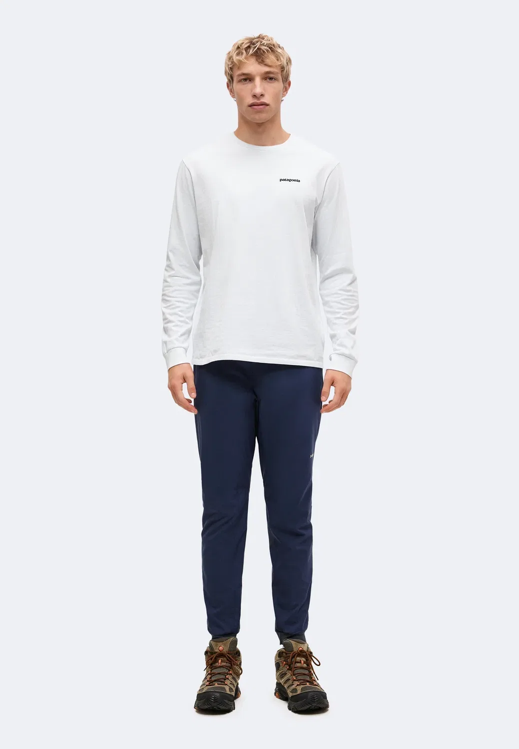 Футболка с длинными рукавами с логотипом P-6 responsibili-tee Patagonia, Fiber White — фото 2