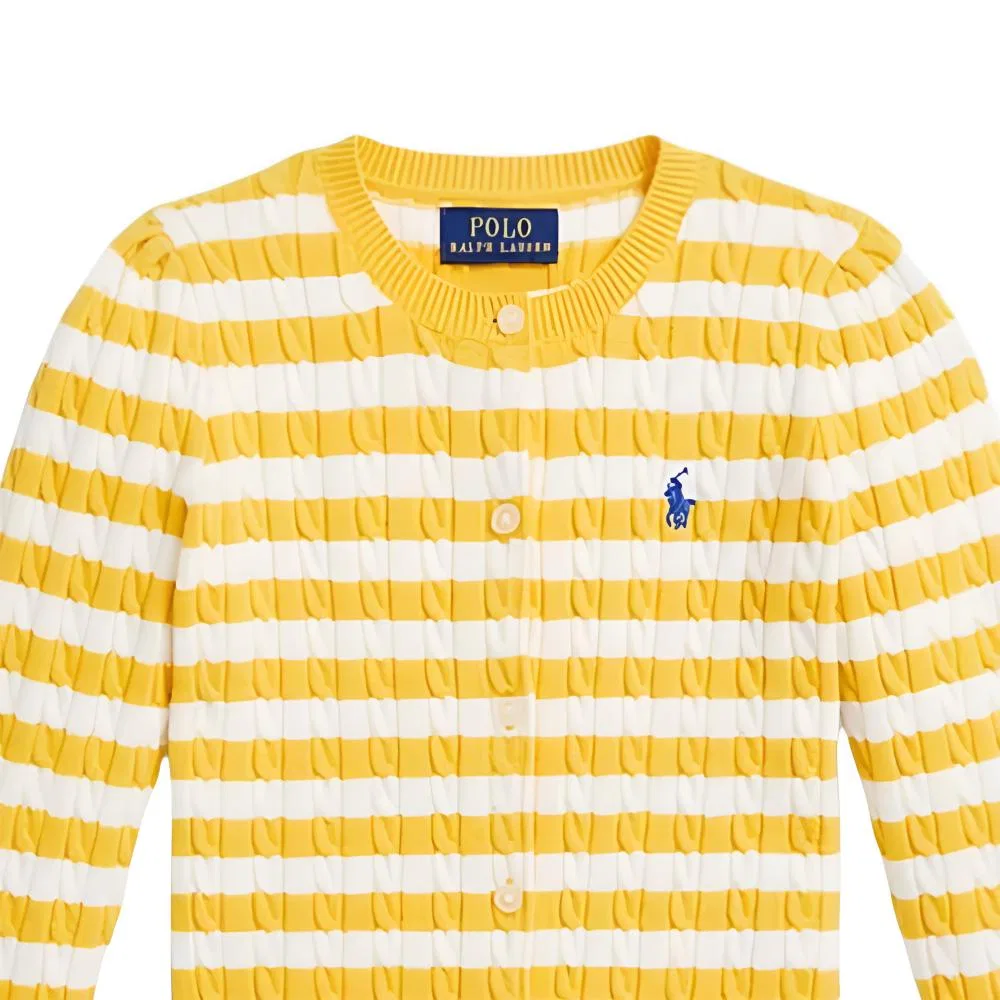 Детский свитер с длинным рукавом Polo Ralph Lauren, Racing Yellow — фото 4