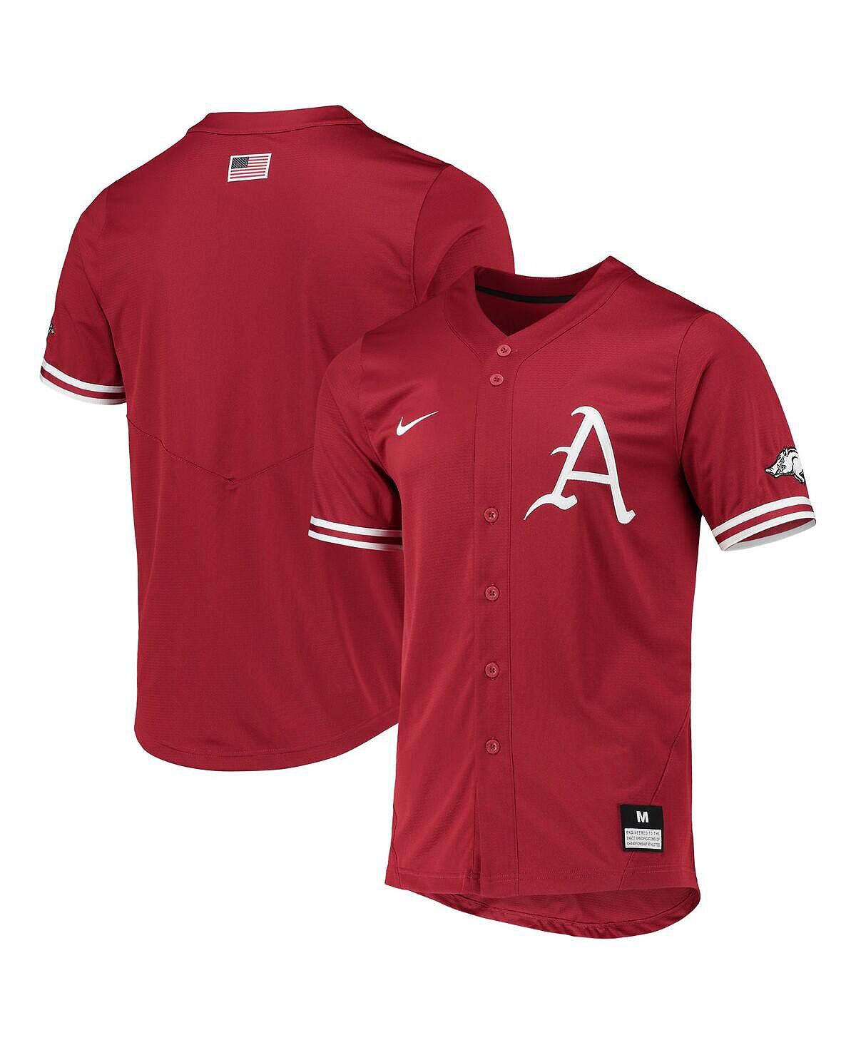 

Мужская бейсбольная майка cardinal arkansas razorbacks replica Nike