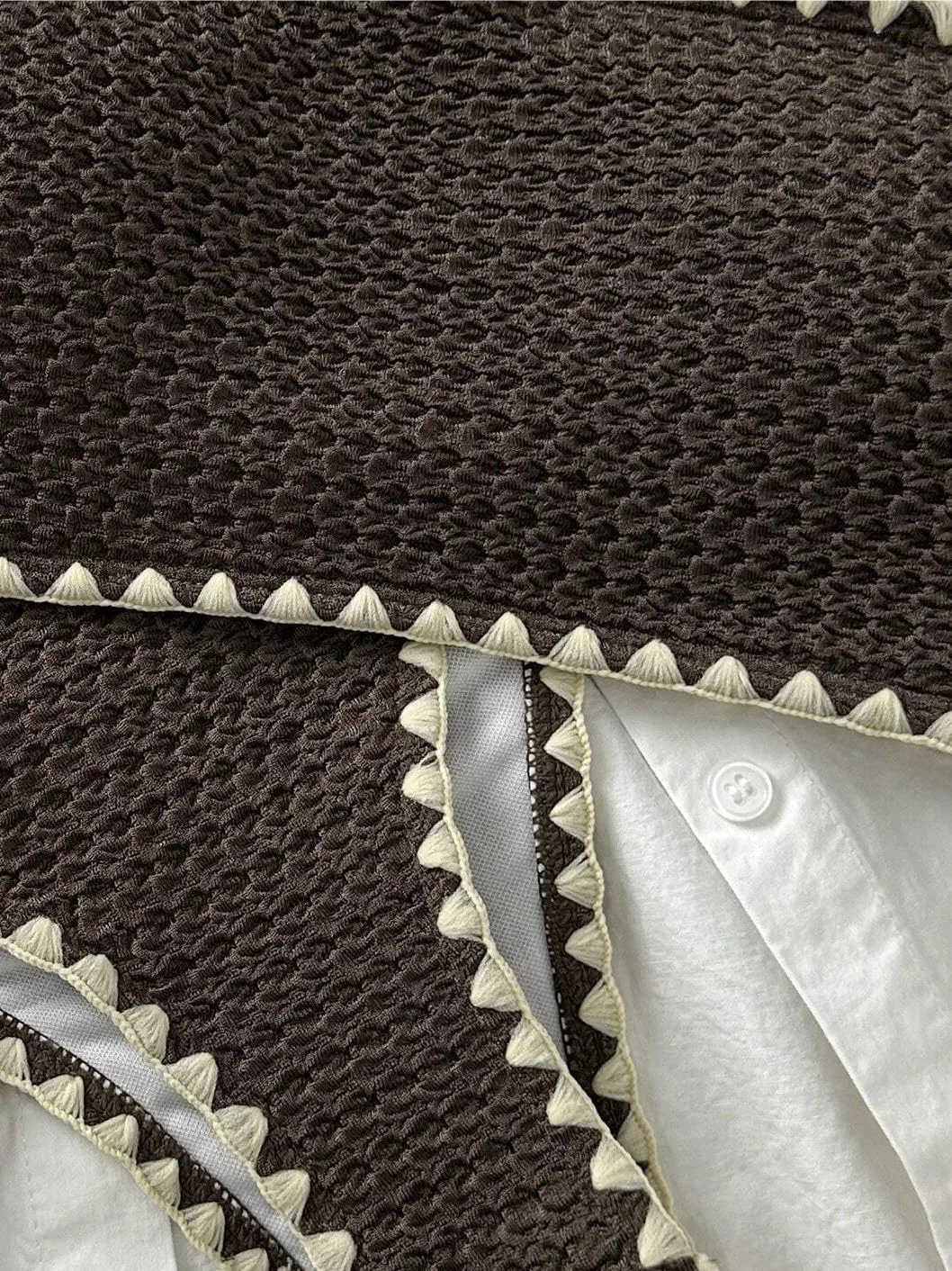 Женский бикини-комплект с бандо и заниженной талией, Chocolate Brown — фото 4
