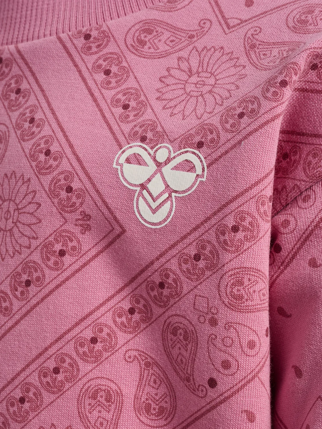 Детский свитшот с принтом Hmlmini Loose Paisley Aop Hummel, Rosa / Bonbonrosa / Hellrosa — фото 3