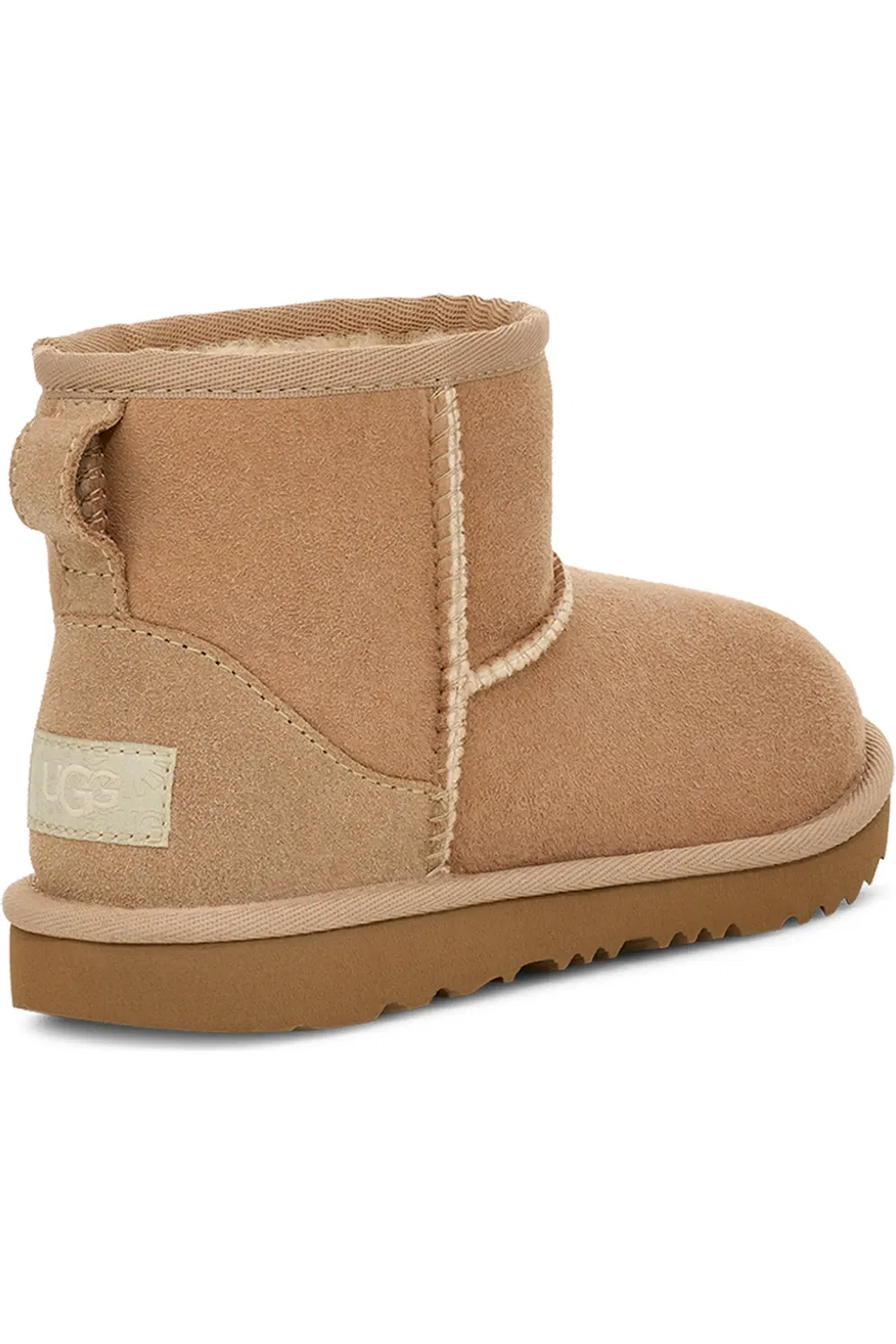 Детские ботинки короткие водонепроницаемые Classic Mini II UGG, Sand — фото 3