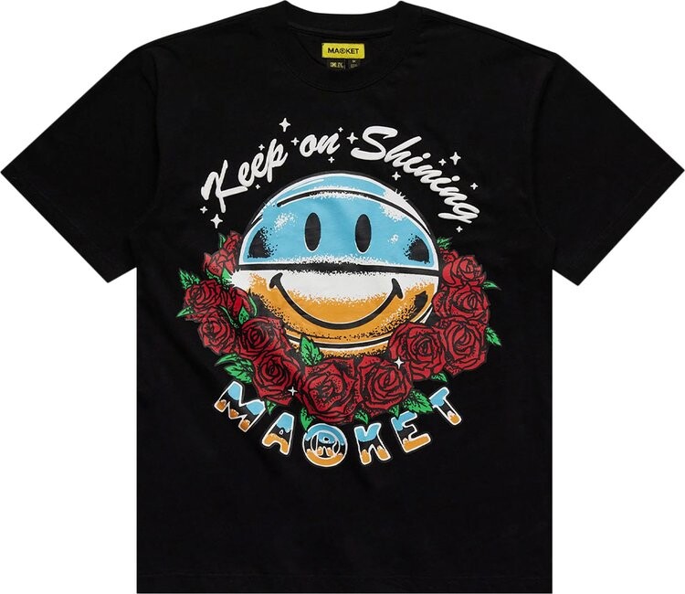 

Футболка Market Smiley Keep On Shining T-Shirt 'Black', черный