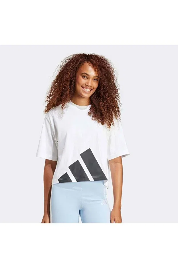 Женская футболка с принтом Essentials Big Logo Boyfriend Adidas, White