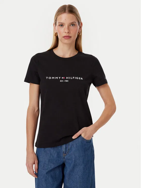 Футболка regular fit Heritage C-Nk Tommy Hilfiger, черный