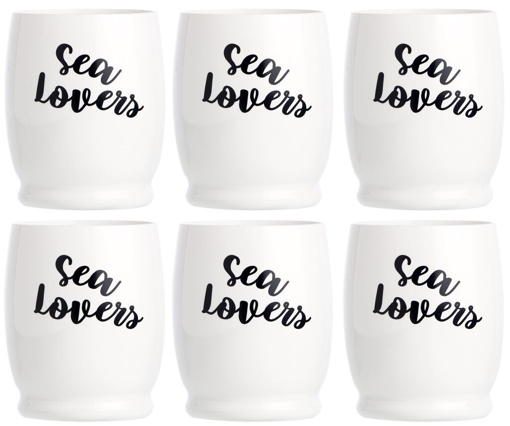 

Стаканы для воды "Буквы" набор из 6 шт., небьющиеся - Sea Lovers Marine Business