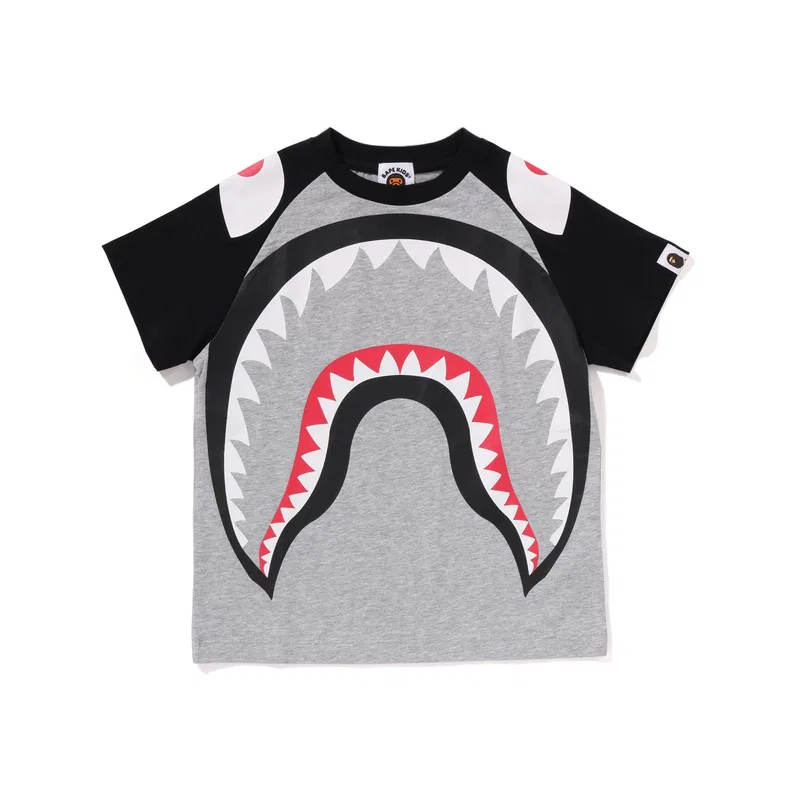 Детская футболка с круглым вырезом Pre School T Shirts A BATHING APE, Gray Gyx
