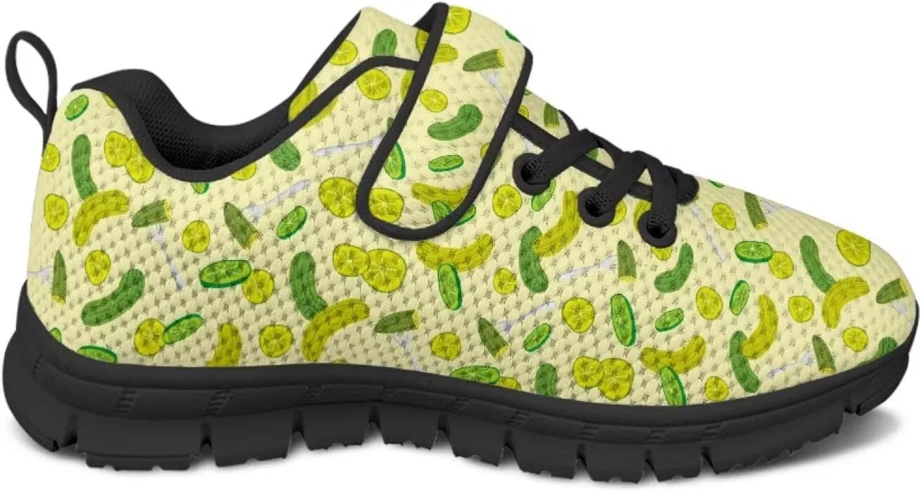 Детские кроссовки для девочек с принтом Green Pickles Pointodoor, Pickles Yellow — фото 4