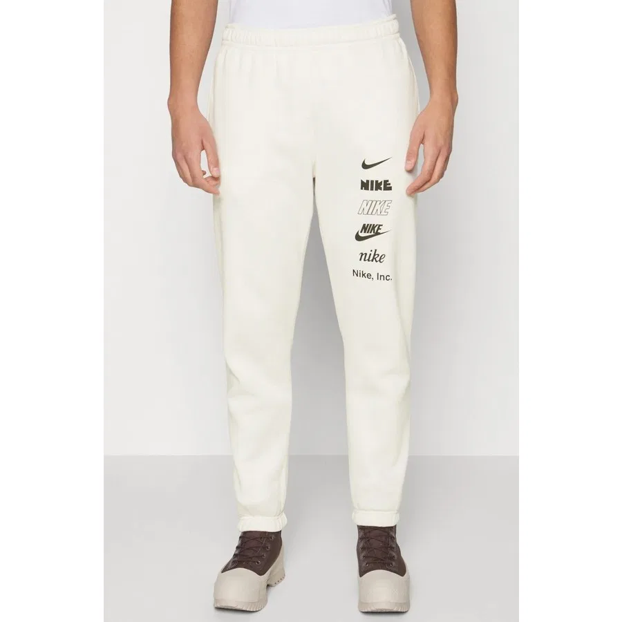 Спортивные брюки с принтом Sportswear Club Fleece Stack Logo Pant Nike, Молочный