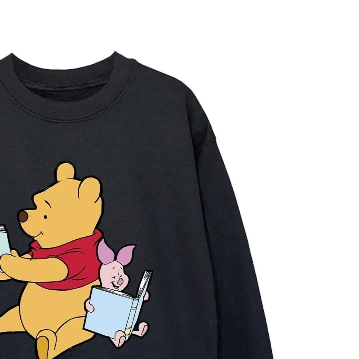 Свитшот с принтом Reading Winnie The Pooh, Black — фото 2