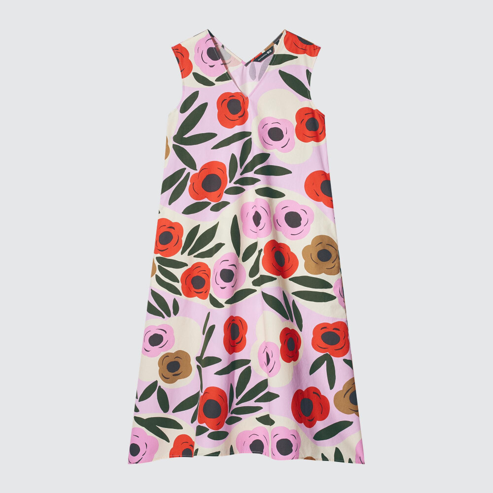 

Платье Uniqlo х Marimekko V Neck Melooni, розовый