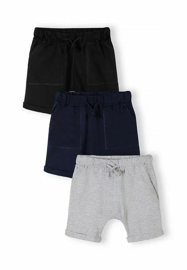 Шорты дышащие Slub 3 pack with pockets Minoti, темно-синий/grey/black