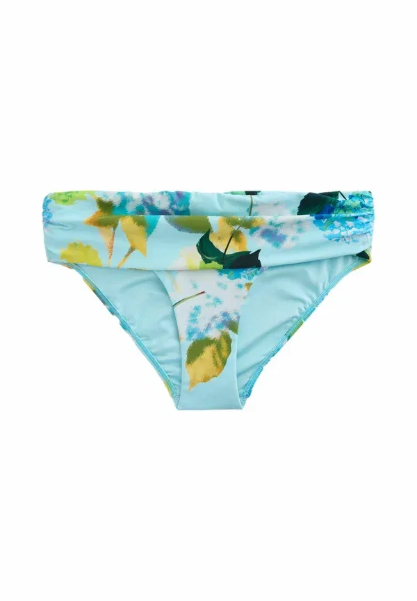 Бикини с цветочным принтом Roll top fit Next, Aqua Blue, Lime Green, Floral, бирюзовый/салатовый
