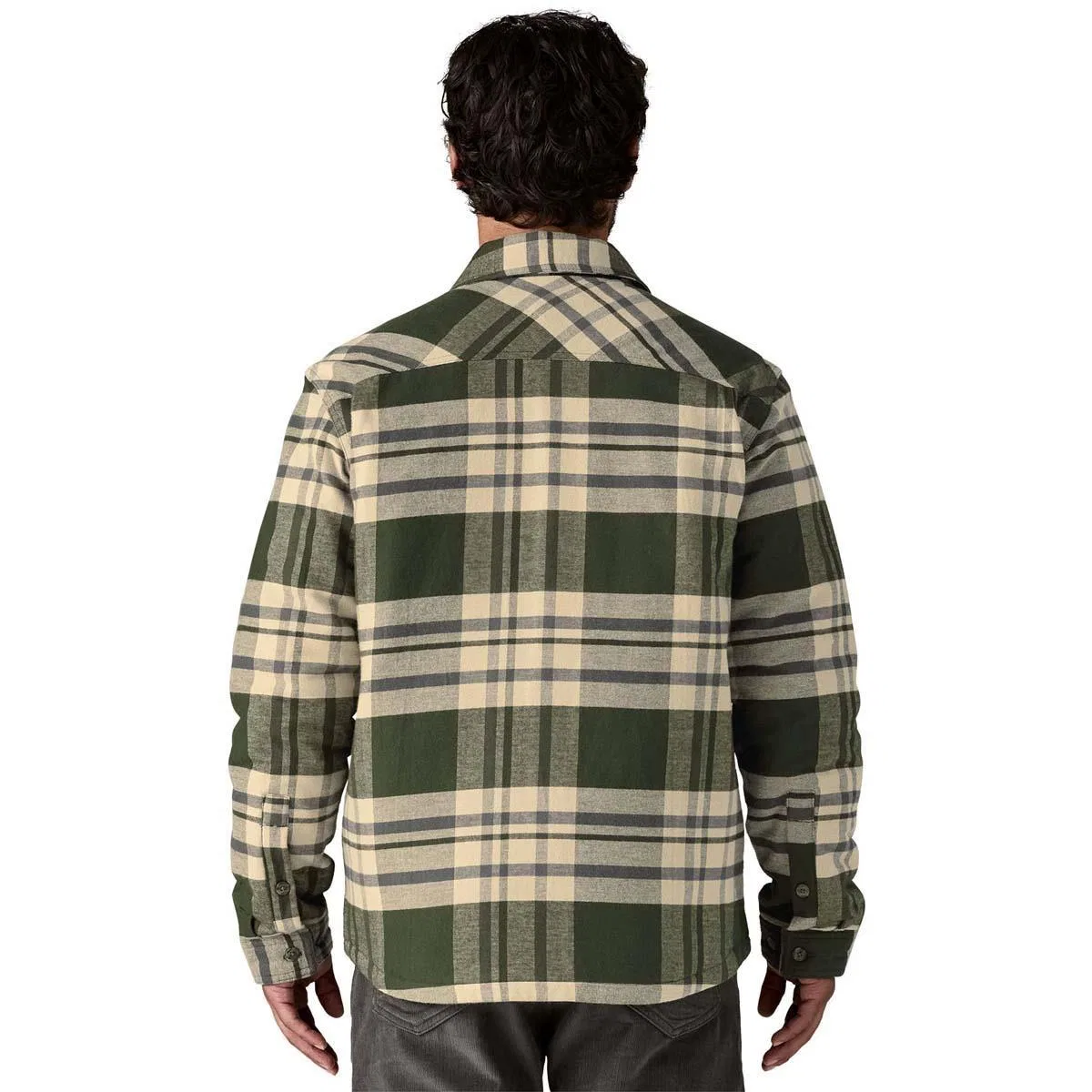 Утепленная фланелевая рубашка Fjord Flannel с длинным рукавом Patagonia, Ashore/Old Growth Green — фото 2