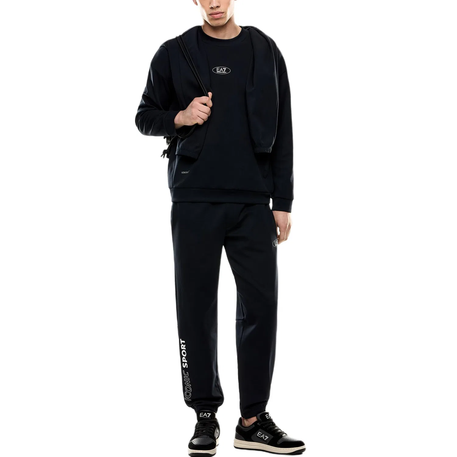 Мужской свитшот с круглым вырезом Emporio Armani Sport, Dark Blue — фото 4