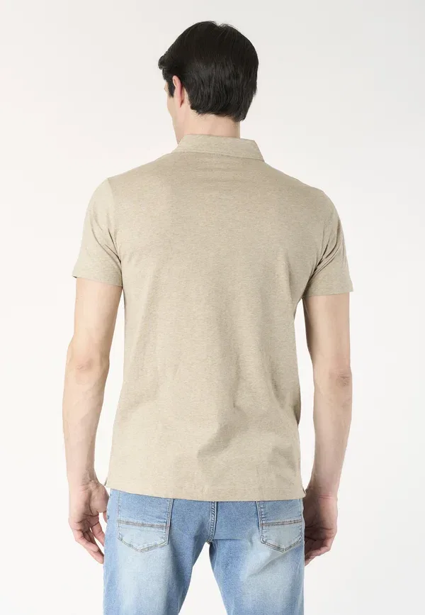 Поло из хлопка Polo shirt U.S. Polo Assn., Beige, бежевый — фото 3