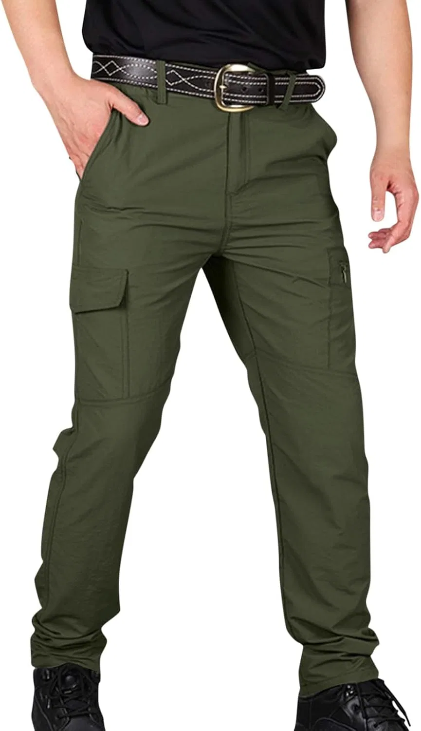 Мужские карго-брюки с зауженным низом, модель Cargo Work Pants, зелёный