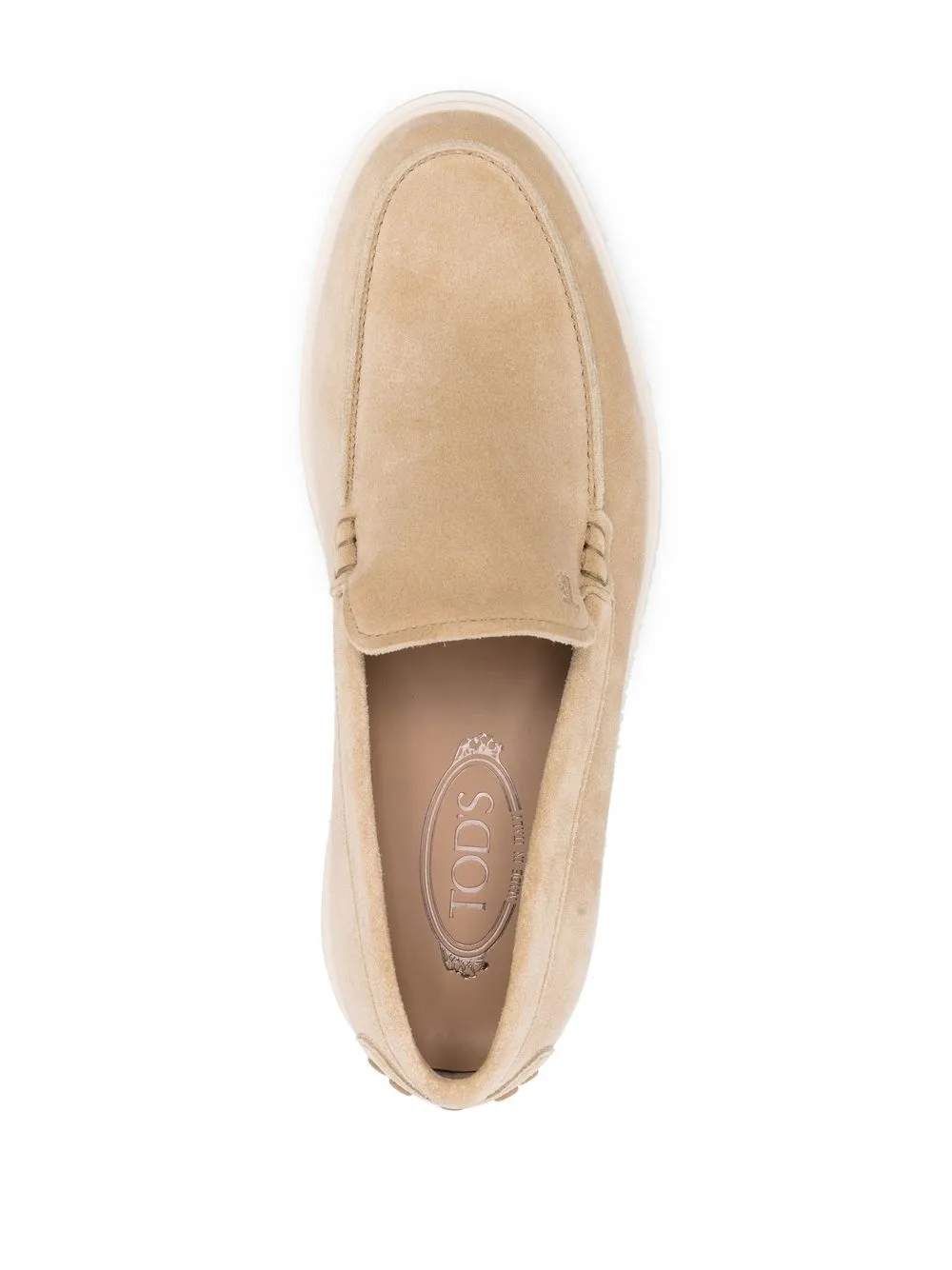 Лоферы на рифленой подошве TOD'S, нейтральный — фото 4