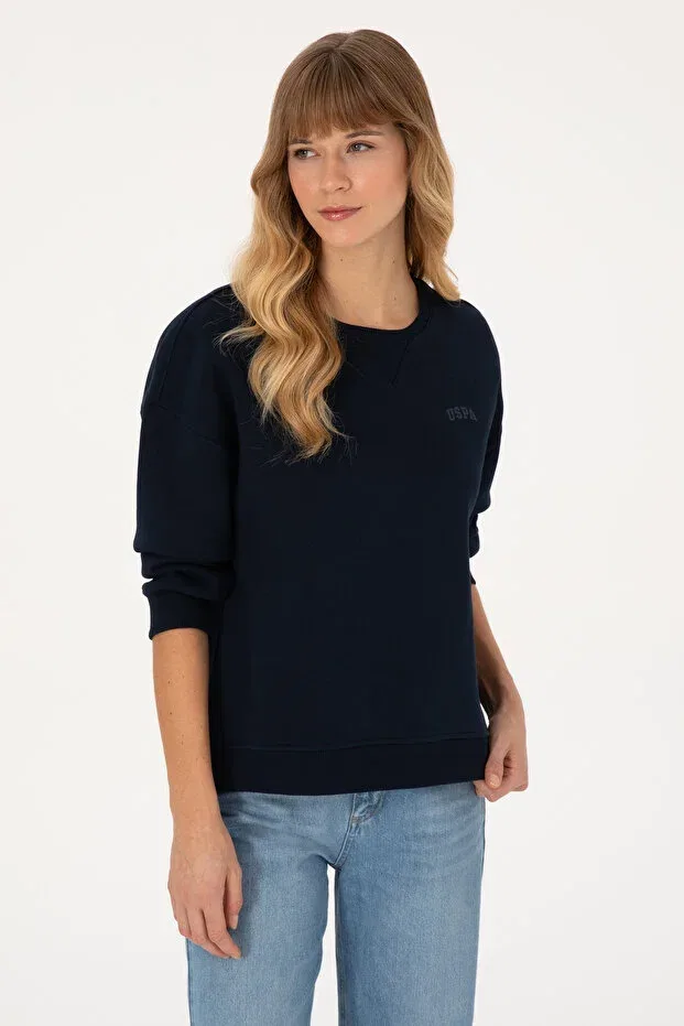 Женские свитшот с длинным рукавом U.S. Polo Assn., Navy Blue — фото 3
