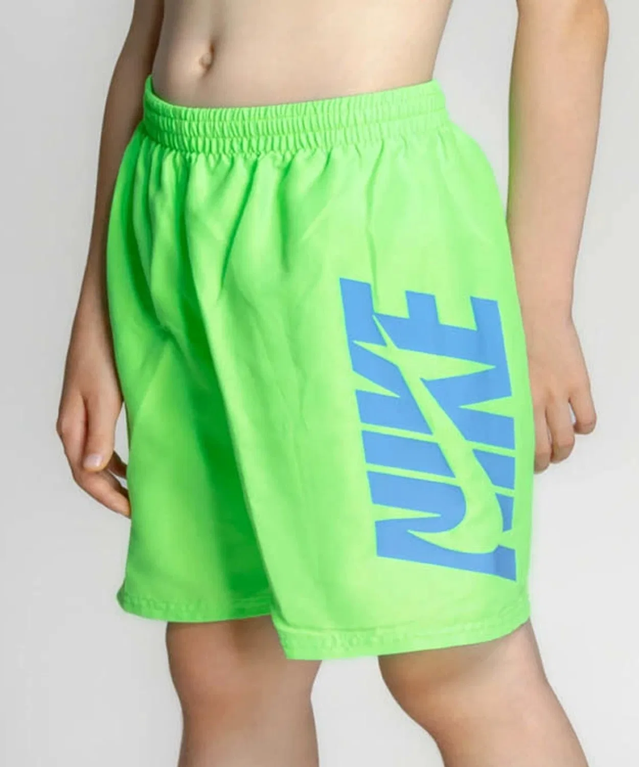 Детские плавки Nike с принтом, Breakers Swoosh Cutout 7 NIKE, Light Green