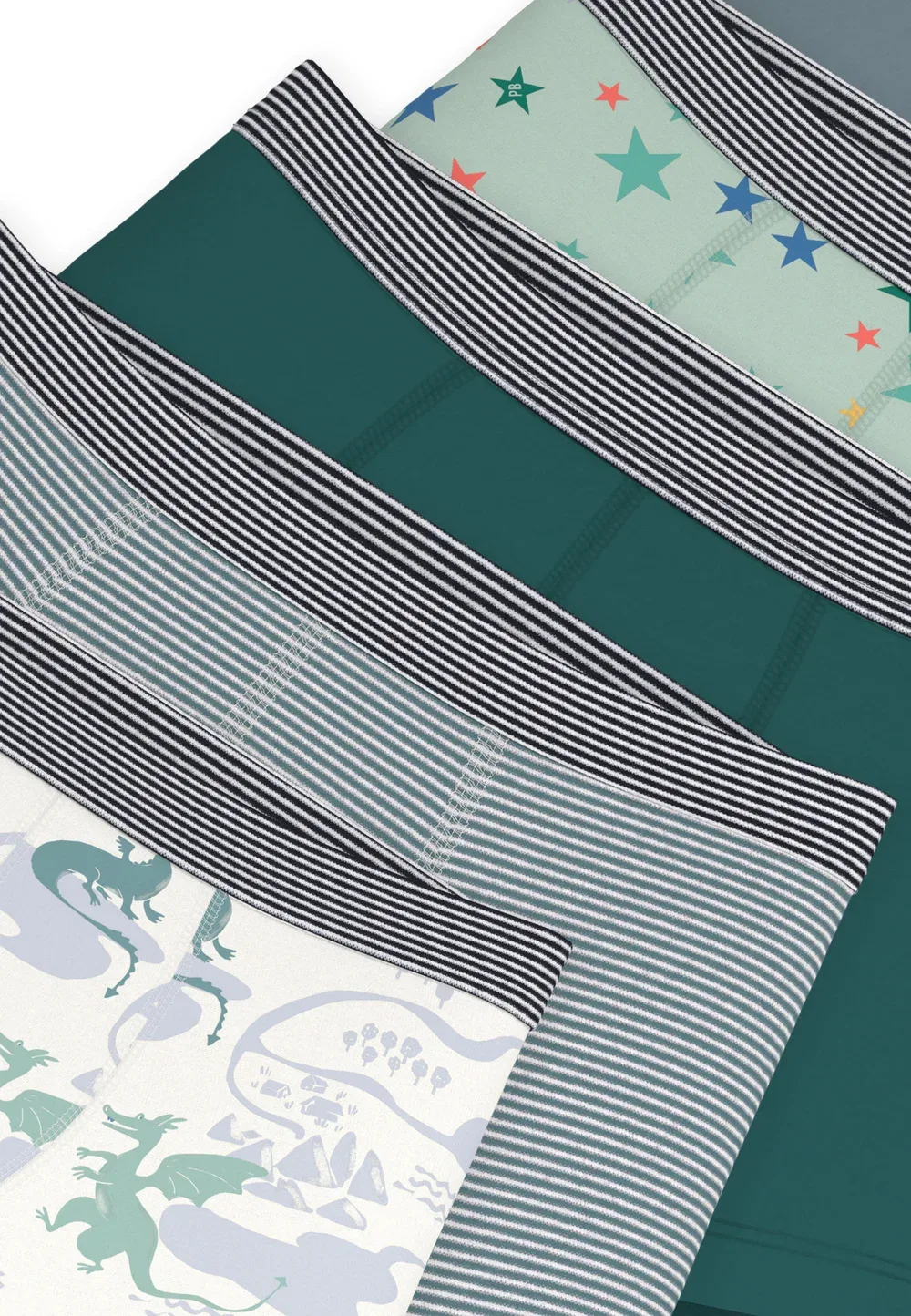 Комплект из 4 боксерских трусов Petit Bateau, Green Multicolor — фото 3