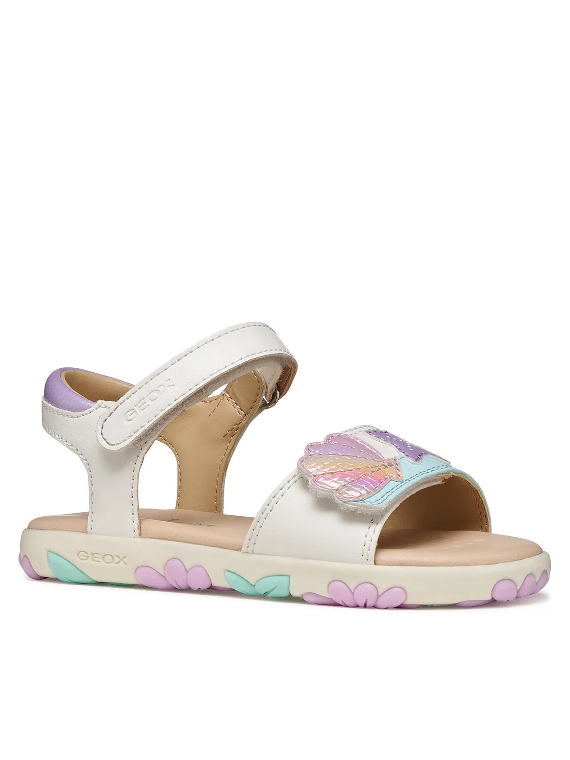 Сандалии для девочки Sandal Haiti Girl Geox, белый — фото 2