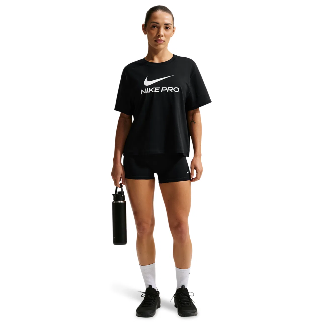 Женская футболка Dri-FIT 365 Nike, черный/белый — фото 3