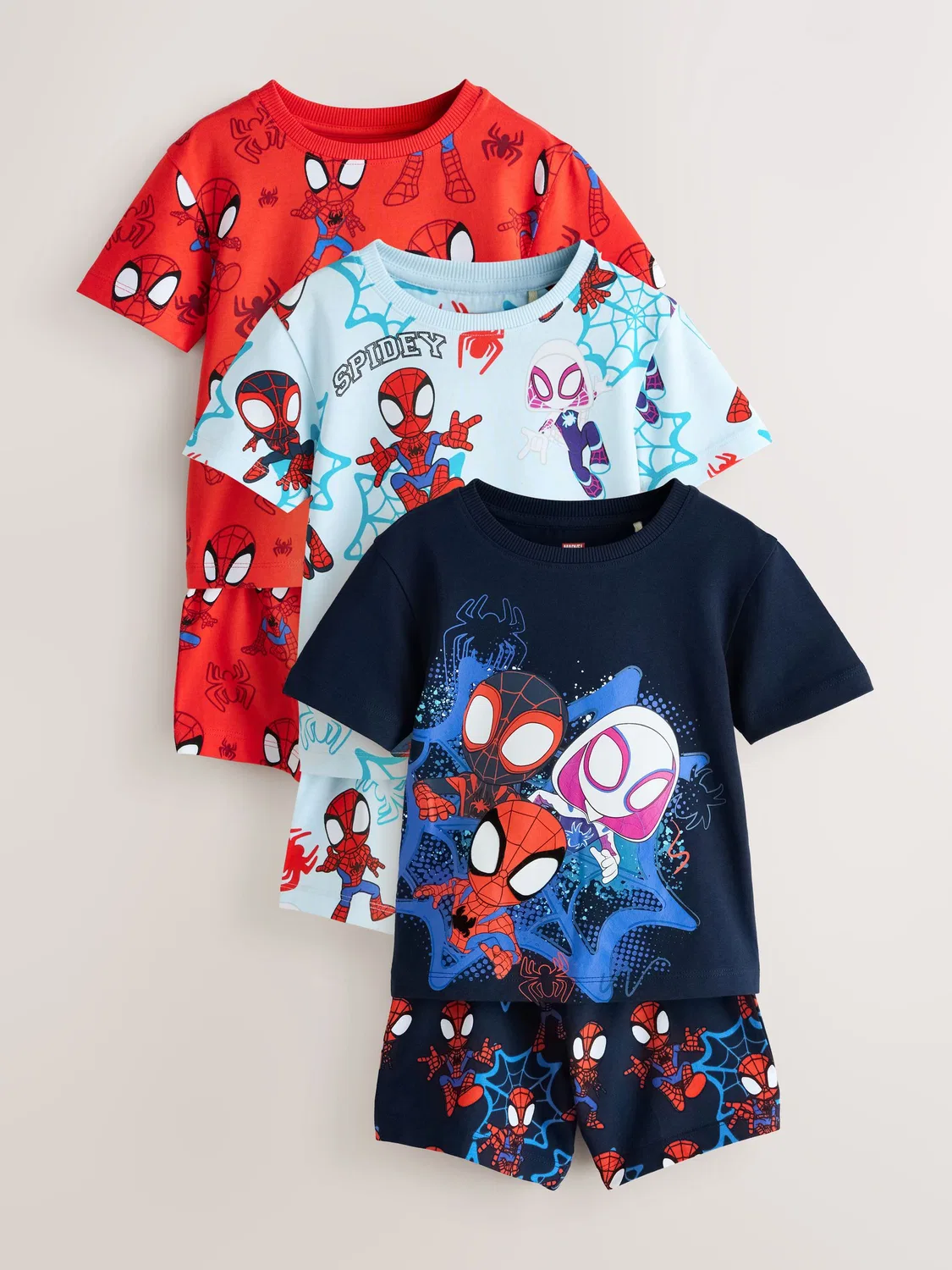 Пижама короткая Spidey and Friends 3 Pack Next, Navy/Red