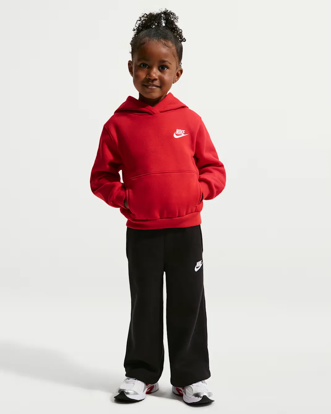 Детская толстовка с капюшоном Nike Sportswear Club Fleece, University Red — фото 4
