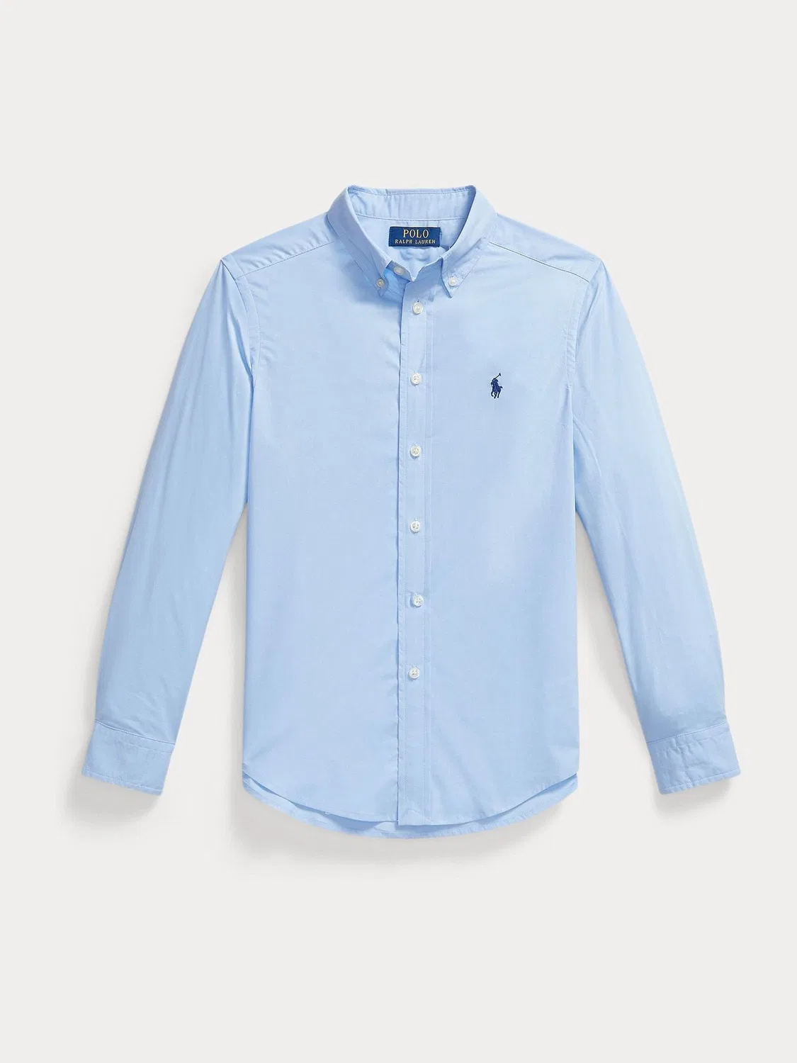 Рубашка из поплина с вышивкой Pony Polo Ralph Lauren, синяя