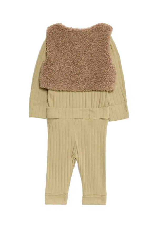 Комплект из топа и брюк, хлопок, Set, Marks & Spencer, Green Mix, зеленый — фото 2