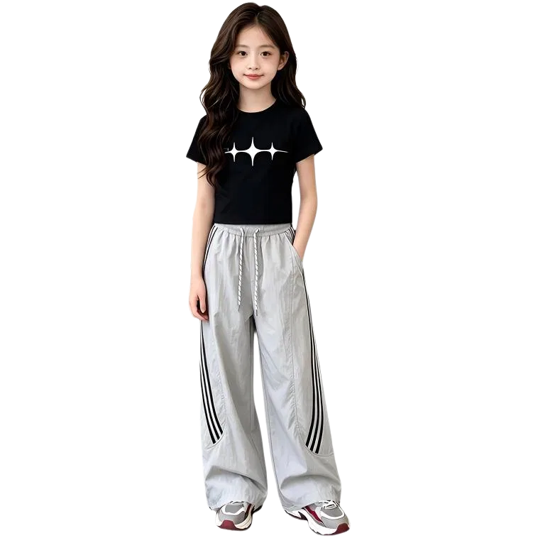 Детский спортивный комплект с круглым вырезом Gray Set TNTX