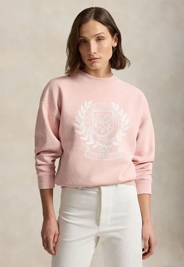 Худи с принтом Wimbledon pullover Polo Ralph Lauren, Carmel Pink, розовый