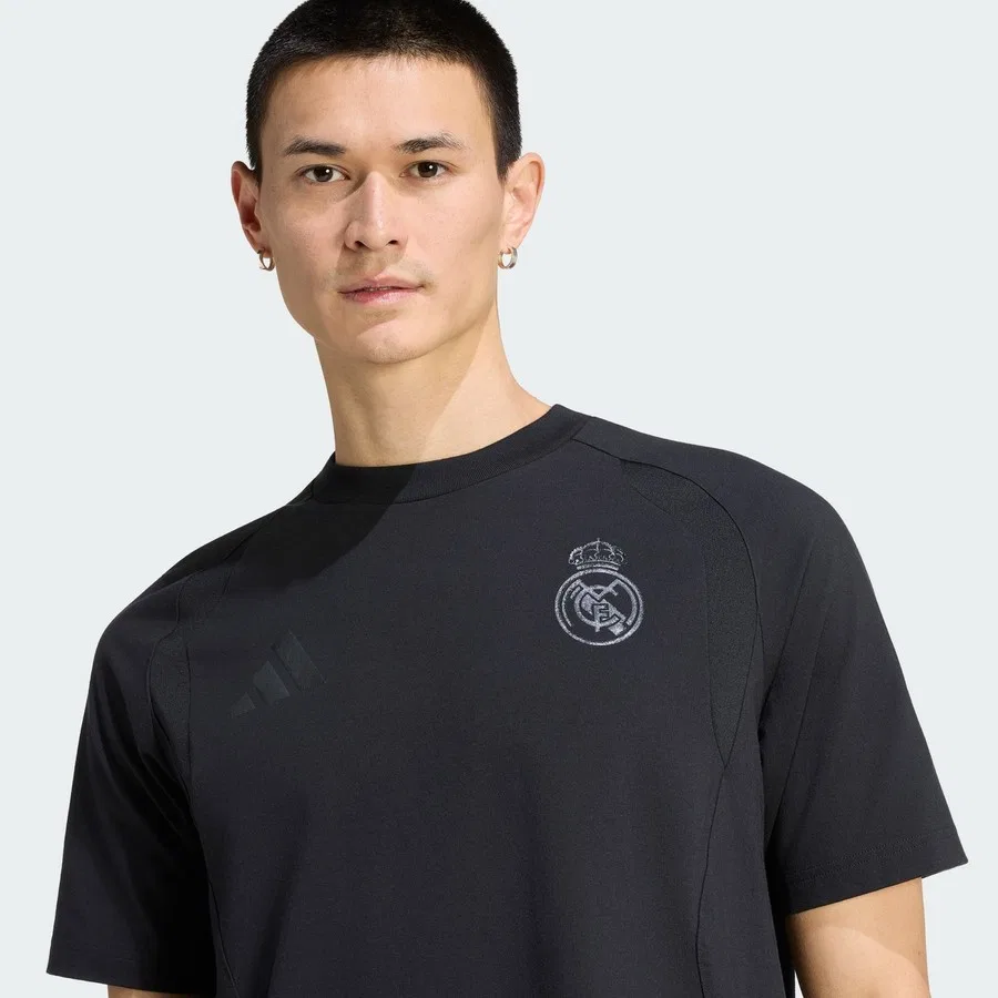 Футболка спортивная с принтом Real Madrid Tiro Travel adidas Performance, Черный — фото 4
