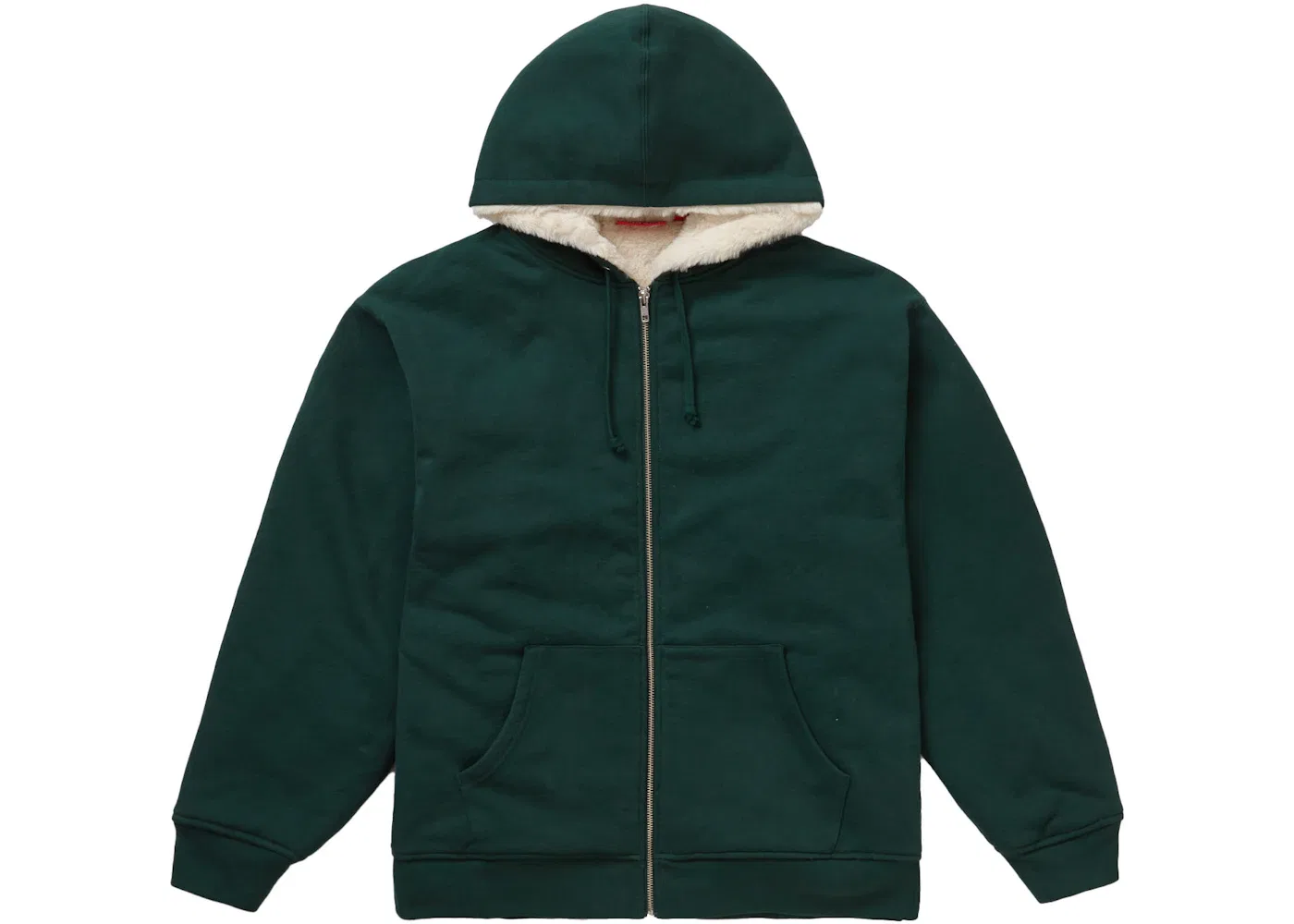 Мужской свитшот с капюшоном на молнии Supreme, Dark Green — фото 3