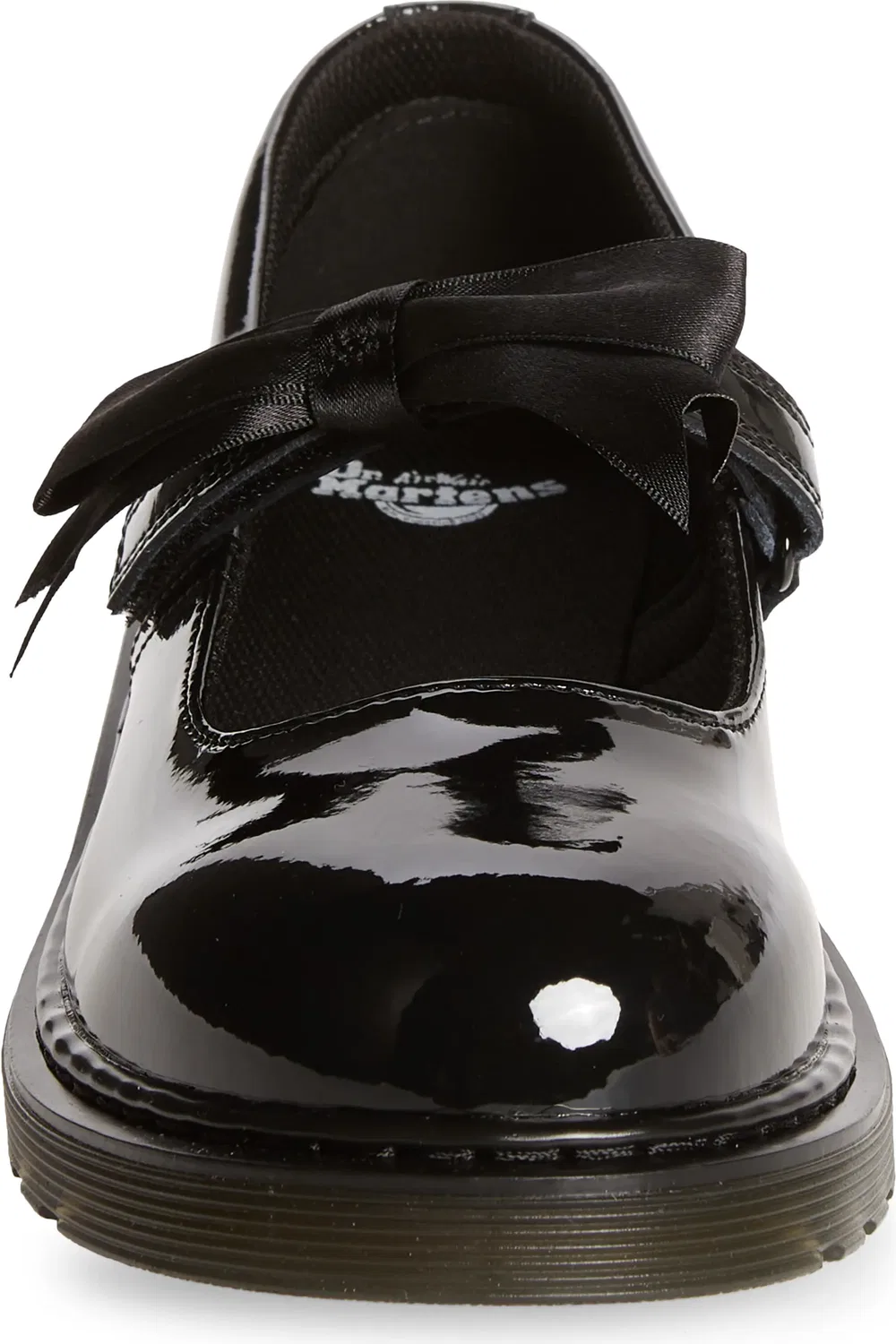 Детские туфли Dr. Martens Maccy II на толстой подошве, лакированная кожа, черный — фото 4