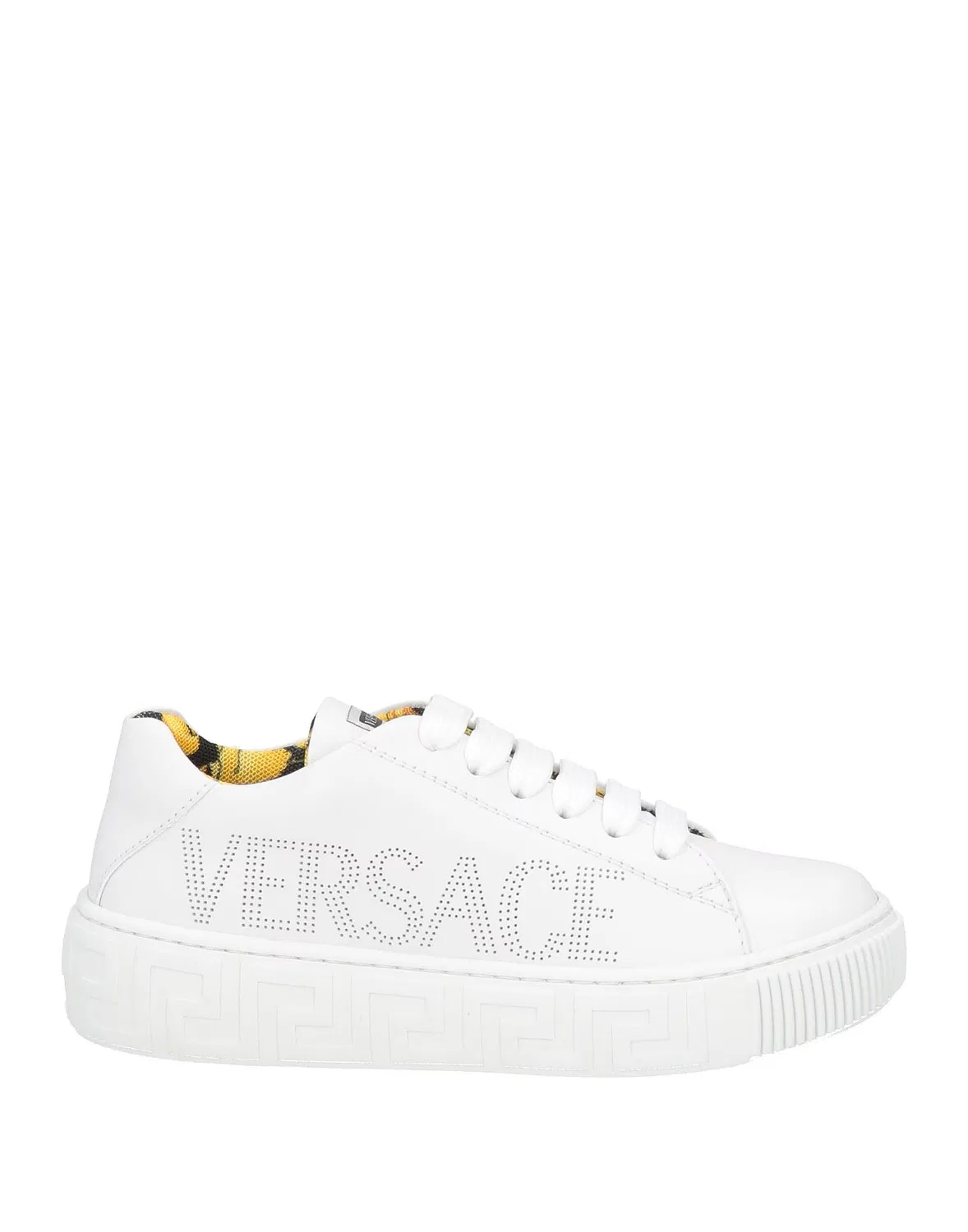 Кроссовки из кожи с логотипом Versace Young, белый