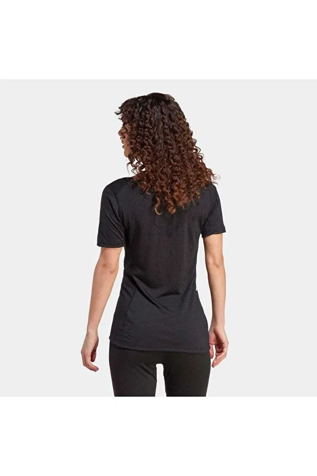 Женская футболка базовое хлопковое Xperior merino 150 baselayer Adidas, Black — фото 2