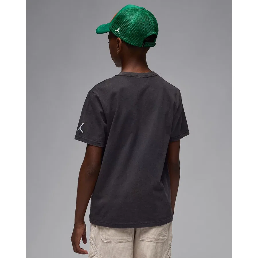 Детская футболка с принтом Jordan JDB MJ Throwback Slam SS Tee Nike, Антрацитовый — фото 2