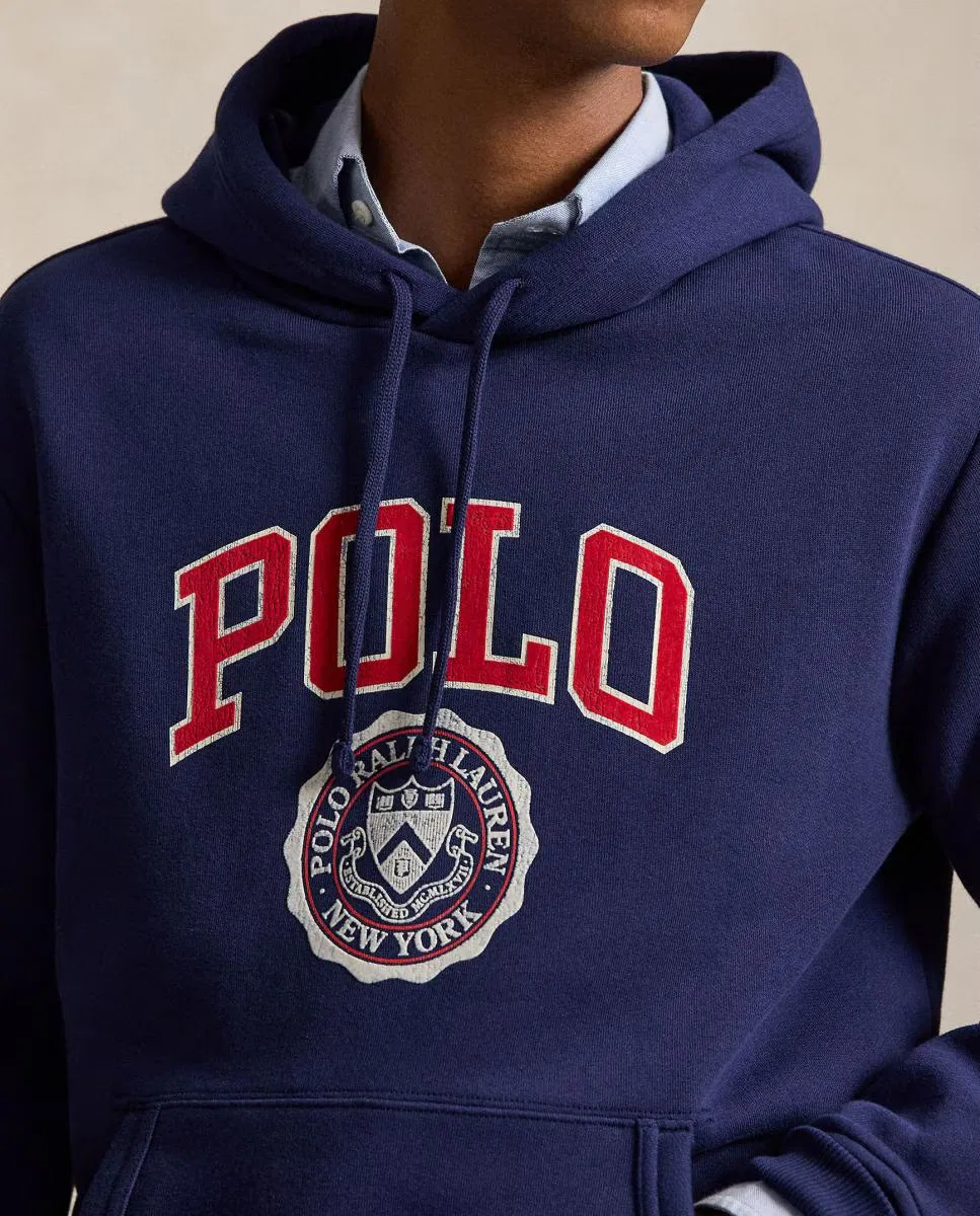Мужская толстовка с капюшоном, Bolsillo Canguro Logo, Polo Ralph Lauren, темно-синий — фото 3