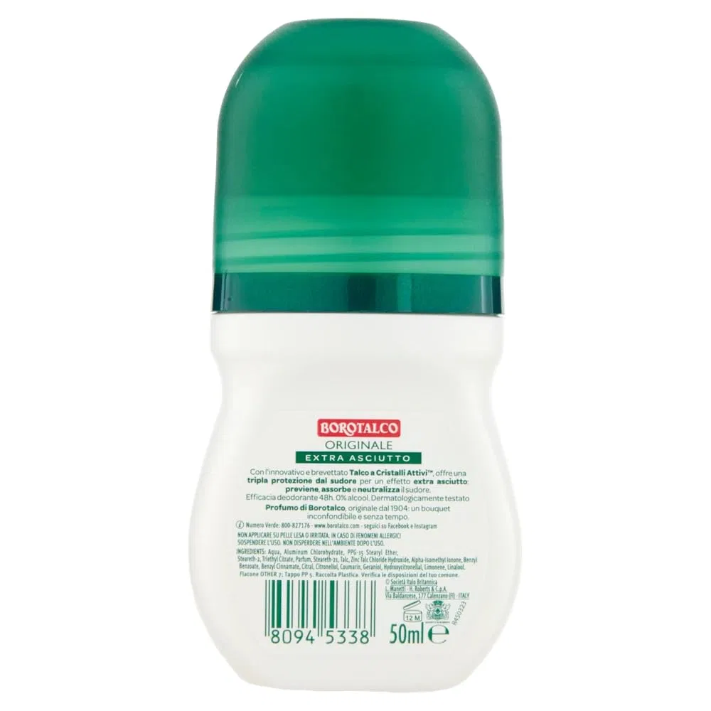 Дезодорант-ролик Borotalco Original, Triple Protection, 50 мл + брелок Beni Culinari, Beni Culinari — фото 3