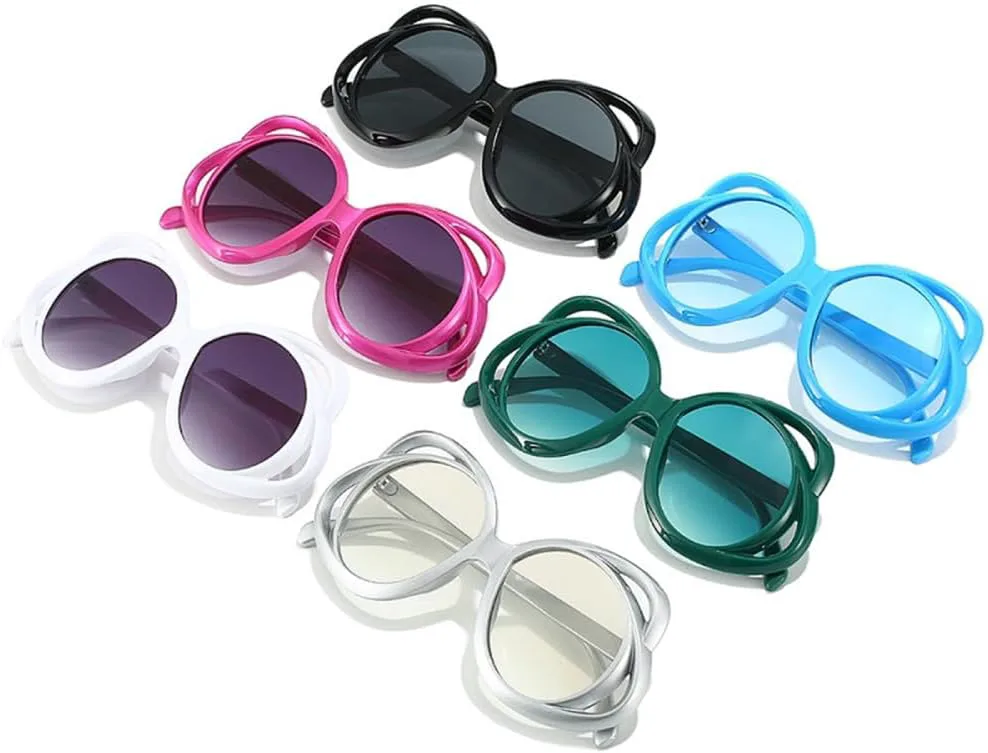 

Солнцезащитные очки для женщин и мужчин, круглые, с градиентными линзами, поликарбонатная оправа, винтажный стиль, защита от ультрафиолета UV400 MTZJH, C6