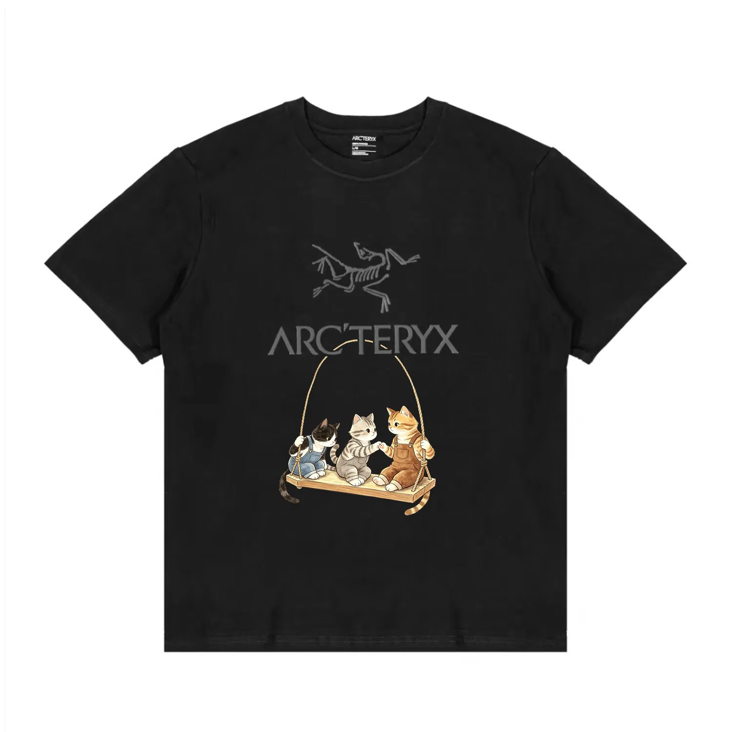 Футболка с круглым вырезом, модель KRAGG, Arcteryx, Black