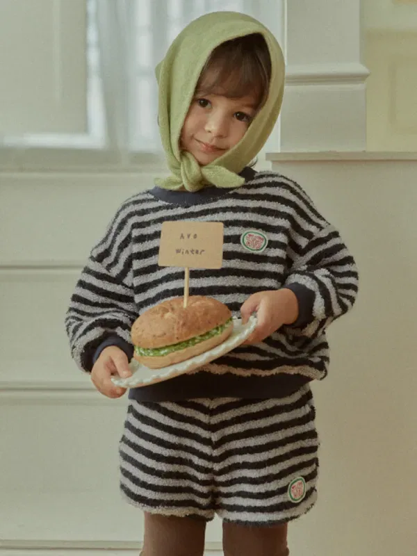 Футболка с длинным рукавом Fuzzy stripe mtm Avo, navy