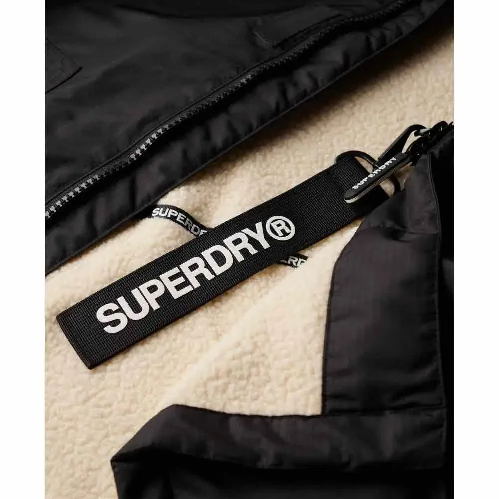Женская дождевая куртка с капюшоном Superdry, Black — фото 4